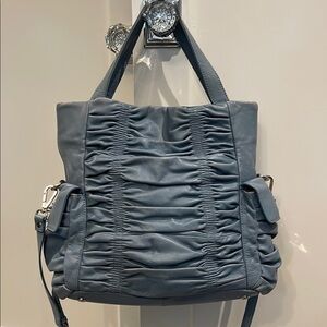 Donald Pliner - Elegant Blue Ruched Women's Bag